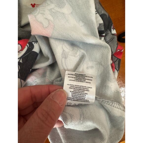 Disney Minnie Mouse Shirt Toddler Girls 4T Long Sleeve Gray Red Hearts Tunic - Picture 5 of 6